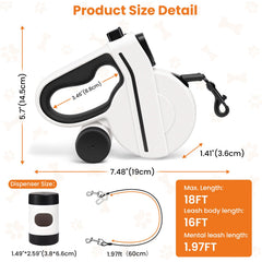 COSOWO nylon-tape leash supports strong pullers with reliable retraction