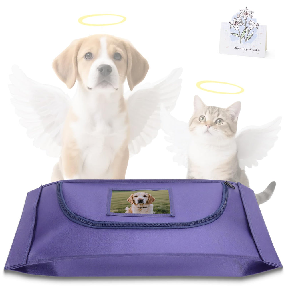 COSOWO small pet burial bag navy front view for a dignified home farewell.