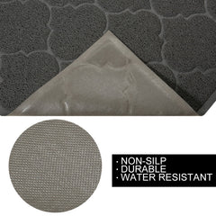 Cosyearn LittleTiger mat grooves capture litter from paws for cleaner floors.
