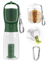 COTOP 20oz dog water bottle with food container for easy hydration on walks.