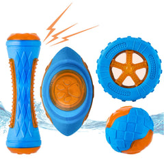 CoubonTail dumbbell-squeaky-toy for dogs supports active fetch and playtime