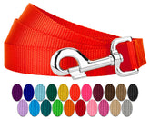 Country Brook Petz Everyday Nylon Leash in hot orange with 1-inch width for comfortable daily walks.