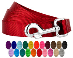 Country Brook Petz Everyday Nylon Dog Leash—6ft red in use for secure daily walks