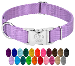 Country Brook Petz premium nylon collar close-up showing durable weave for daily wear.