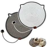 Covecozy Cat Scratcher Mat natural cotton rope closeup surface for safe scratching.