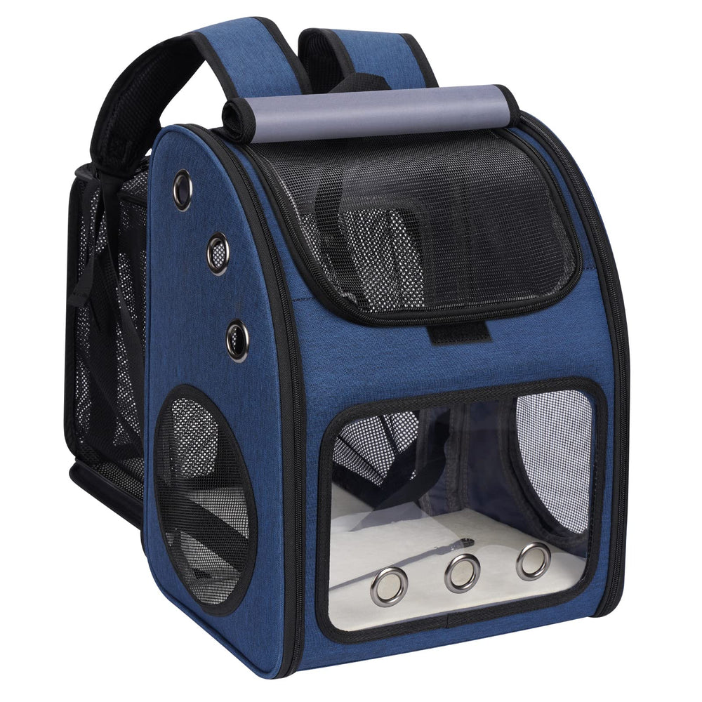 COVONO expandable pet carrier backpack rear expandable shows doubled space for comfort on trips