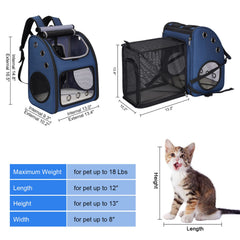 COVONO pet carrier backpack ventilation window provides clear view and airflow