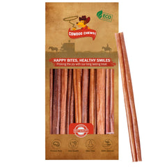 Cowdog Chews odor-free beef bully stick closeup for odorless chewing.