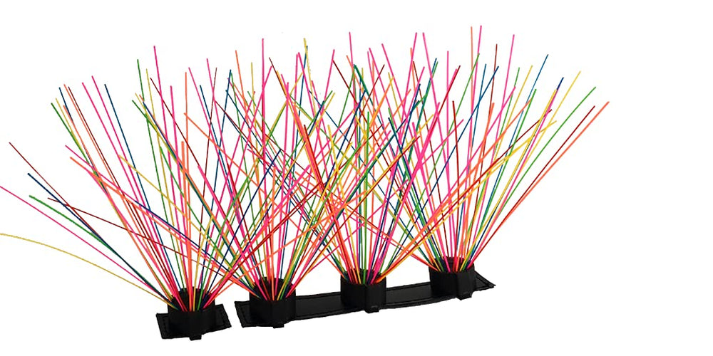 CoyoteVest CoyoteWhiskers rainbow bristles deter predators while adding a bold, protective look for dogs.