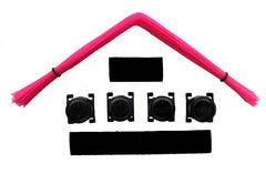 CoyoteVest CoyoteWhiskers set pink on dog harness boosts visibility and predator deterrence during outdoor walks