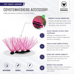 CoyoteWhiskers neon-bristles closeup showcase lightweight, flexible deterrence design.