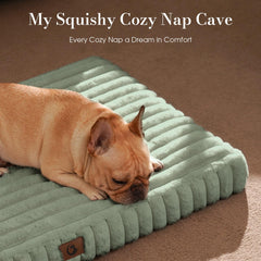 Cozila dog bed with waterproof lining protects foam from spills