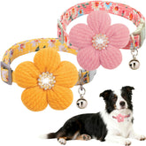 COZIRAE medium dog collar with floral pattern for gentle everyday style.