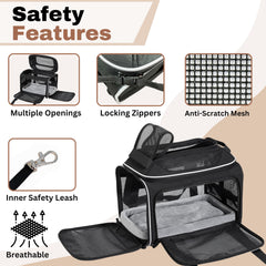 Cozy Cruiser mesh sides promote airflow and pet visibility for calmer sessions.