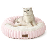 COZY KISS cat bed hooded cave for secure curled sleep.