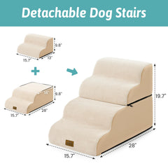COZY KISS curved dog stairs expanding after vacuum packaging