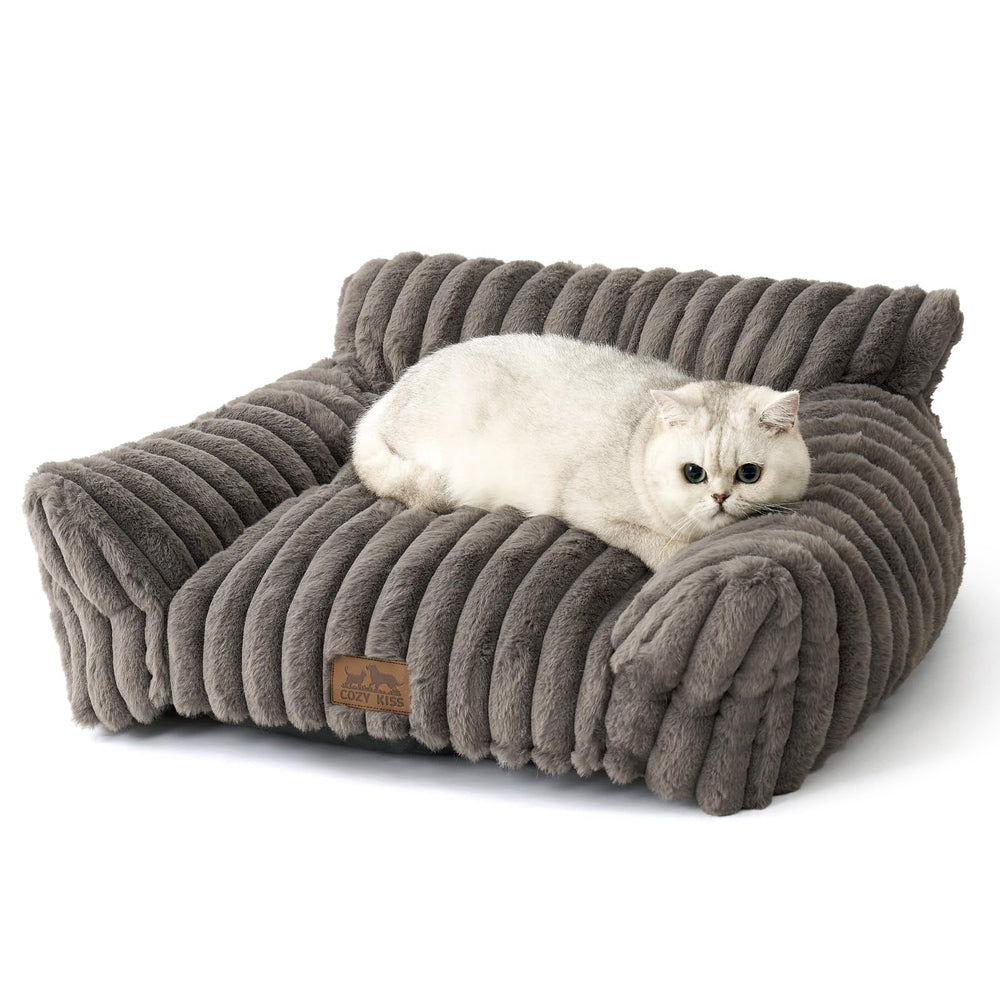 COZY KISS Cute Cat Couch front view shows plush comfort for daily naps