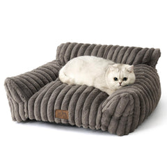 COZY KISS Cute Cat Couch front view shows plush comfort for daily naps