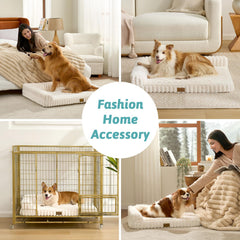 COZY KISS faux rabbit fur surface emphasizes plush lounging and warmth.