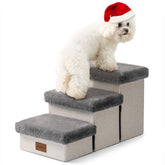 COZY KISS dog stair with storage compartment for toys or treats