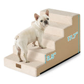 COZY KISS dog stairs - 3.5-inch steps easing small dogs' climbs.