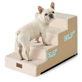 COZY KISS Dog Stairs with 3-9 inch step height for easy sofa access