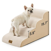 COZY KISS dog stairs beige foam cover for soft, stable sofa access