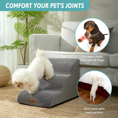 COZY KISS dog stairs corduroy cover adds grip and stability