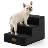 COZY KISS dog stairs on couch provide easy access for small dogs.