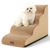 COZY KISS Dog Stairs curve front view with gentle incline for small pets.
