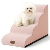 COZY KISS dog stairs curved-4step front view aids small dogs' sofa access