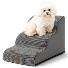 COZY KISS dog stairs curved design supports small dogs for easier sofa access