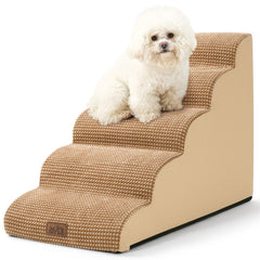 COZY KISS dog stairs curved ramp for small dogs eases couch access
