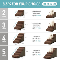 COZY KISS four-step stairs next to sofa for easy access