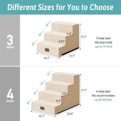 COZY KISS dog stairs removable cover simplifies cleaning and maintenance