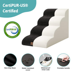COZY KISS dog stairs removable cover for easy cleaning