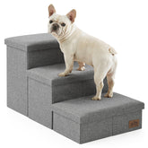 COZY KISS dog stairs wide steps top view for easy bed access
