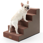 COZY KISS dog stairs widened design side view for safer pet climbs.