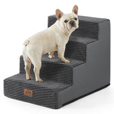 COZY KISS dog stairs widened design offers safer climbs for small dogs onto couches.