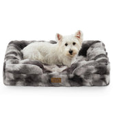 COZY KISS Orthopedic Bed front view with plush fur for cozy warmth