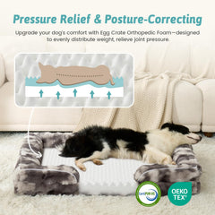 COZY KISS Orthopedic Bed side view showing bolster support for neck