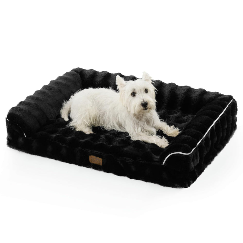 COZY KISS orthopedic dog bed with foam core offers even weight distribution for joints.
