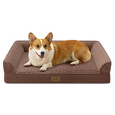 COZY KISS orthopedic dog bed foam-core supports joints during naps.