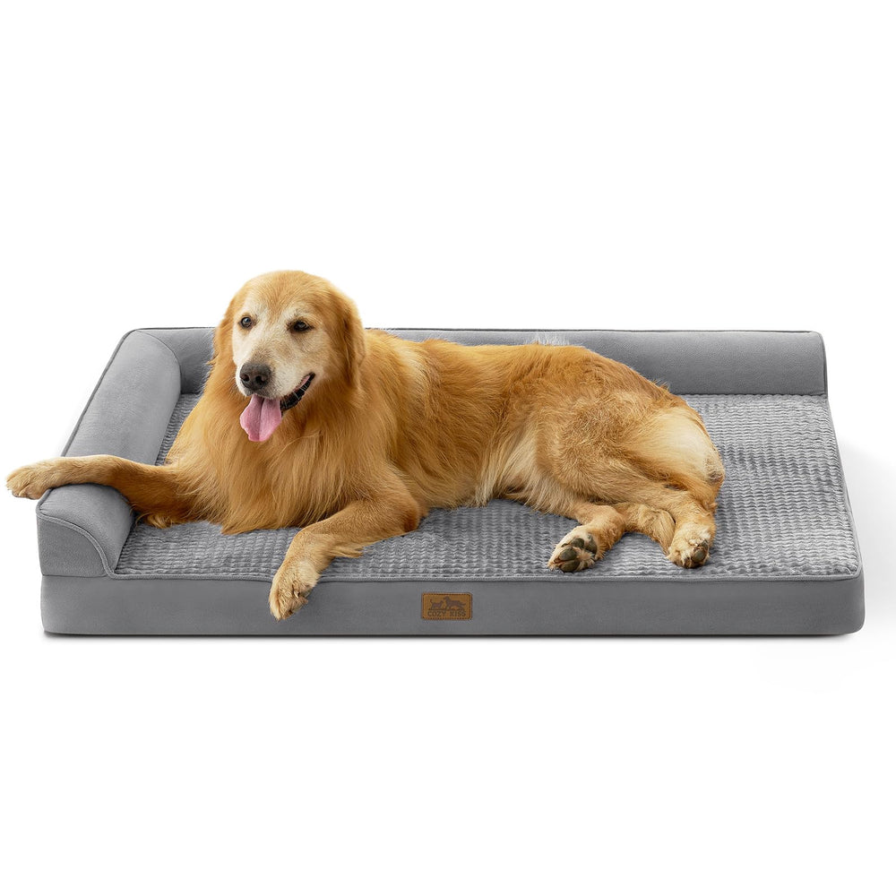 COZY KISS orthopedic egg-crate foam detail for joint-friendly lounging.