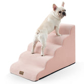 COZY KISS Wide Dog Stairs front view demonstrates stable bed access