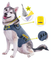 CozyVest dog anxiety vest worn on a dog for calm posture
