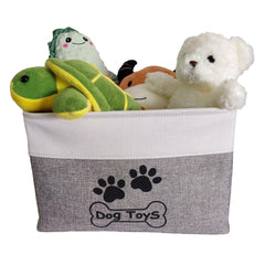CPAKOWLGOO dog toy bin with iron frame supports upright storage.