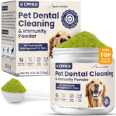 CPFK dog dental cleaning powder packaging ready for daily care