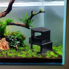 CPLIKE Aquarium Corner Cave buried under substrate enhances natural habitat and exploration