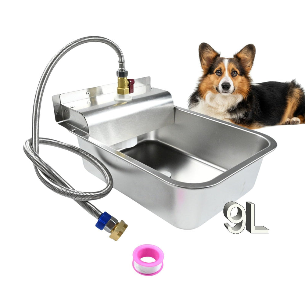 CQFJLM small automatic dog water dispenser front view demonstrates outdoor hydration reliability